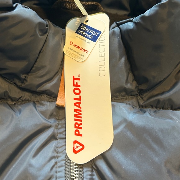 J.CREW puffer jacket insulated blue quilted fleece-lined leather-pull X- LG NWT - Picture 14 of 15